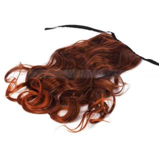 22.83 inch Dark Brown Curl Ponytail Clip on Hair Accessories Tail 