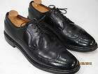 Vintage BARRIE Ltd Custom Grade Black Pebble Grain Wingtip Shoes V 