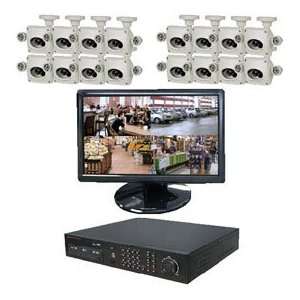  Clover Electronics CO1650255 16 Channel DVR Bundle with 16 Cameras 