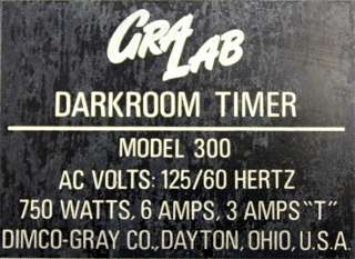 Dimco Gray Company GraLab Model 300 Darkroom Timer  