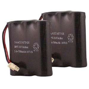  Hitech   2 Replacement Cordless Phone Batteries for Cobra 