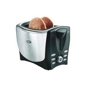 NEW*OSTER 2 SLICE STAINLESS STEEL BREAD BAGEL WAFFLE TOASTER w/ EXTRA 