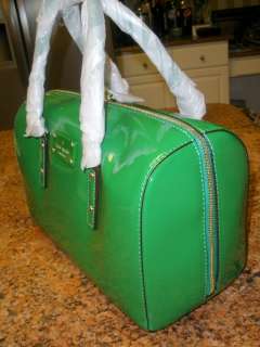 Kate Spade Flicker Melinda Patent Leather Satchel Spearmint Green New 