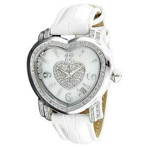 Luxurman Ladies Diamond Heart Watch 0.30ct White  