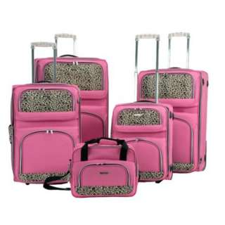 Rockland Luggage Set   5pc   Pink.Opens in a new window
