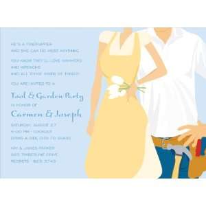   Tool & Garden Couple Yellow Couples Shower Invitation