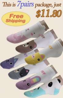 character socks of cat dog pig bear rabbit panda leveret