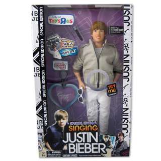  Bieber Concert Style Special Edition Singing Doll   Love Me  