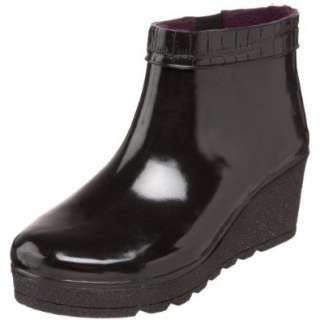    Sperrry   Womens Sienna Shiny Black Croc Ankle Rain Boots: Shoes