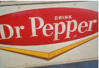 Vintage Old Large Dr Pepper Soda pop Metal Advertising Sign Great Item 