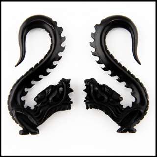 Hand Made Dragon HORN Ear Plugs Ear Gauges (PICK SIZE)  