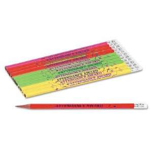  New Decorated Wood Pencil Attendance Award HB #2 Case Pack 