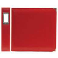 RED Faux Leather 3 Ring Binder Album 12 We R Memory  
