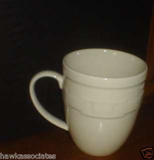 IVORY Jumbo Coffee Cup Tea Mug Longaberger Woven Traditions Pottery 