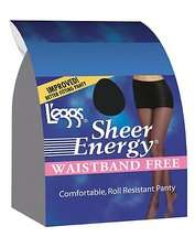 eggs Sheer Energy Waistband Free Control Top, Sheer Toe Pantyhose 4 