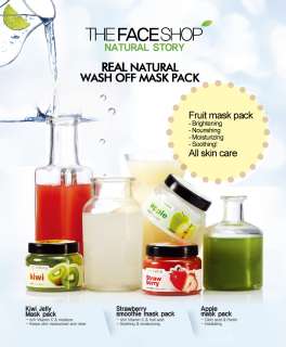 The Face Shop Real Nature Strawberry Apple Kiwi Smoothie Mask Pack