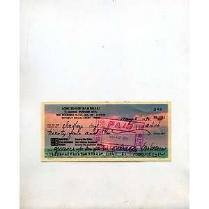 ADRIENNE BARBEAU Signed Check