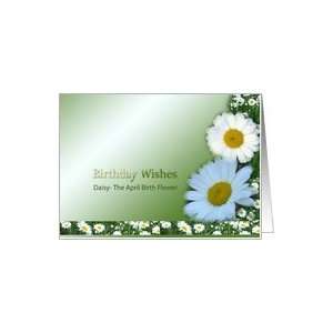  Birthday in April  Birth Month Flower Daisy Card: Health 