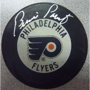 Signed Bernie Parent Puck   Official NHL Flyers JSA COA   Autographed 