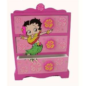  Betty Boop wood closet Jewelry Box : Hawaiian Girl: Toys 