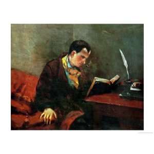 Charles Baudelaire, French Poet Giclee Poster Print by Gustave Courbet 