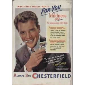  DAN DURYEA .. 1951 Chesterfield Cigarettes Ad, A3149. See DAN 