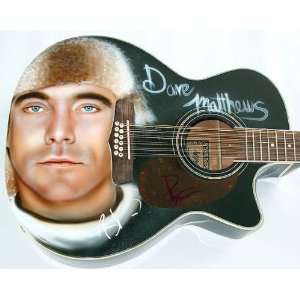 Dave Matthews Plus Autographed Signed Custom Airbrush Guitar