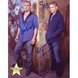 Gorgeous Dominic Purcell Wentworth Miller Cast Prison Break Signed 