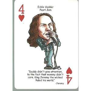 EDDIE VEDDER Pearl Jam Oddball ROCK & ROLL Playing Card