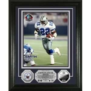 Emmitt Smith HOF Induction Silver Plate Photo Mint