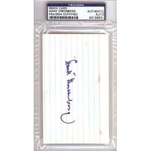 Hank Greenberg Autographed Index Card PSA/DNA Slabbed #83186831   MLB 