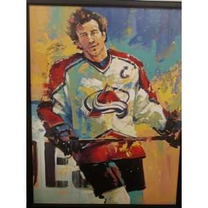 Joe Sakic Signed 32X42 Giclee Signed By Artist Malcolm Farley