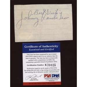  Best Wishes Johnny Vander Meer Auto Paper Cut PSA/DNA 