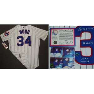  Kerry Wood Signed Cubs Majestic Athletic Authentic Home 