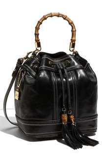 Milly Lambskin Leather Drawstring Shoulder Bag  