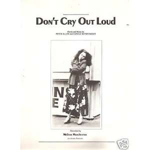  Sheet Music Melissa Manchester Dont Cry Out Loud 65 