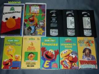 Sesame Street & Elmo: Lot of 10 Childrens VHS Tapes  