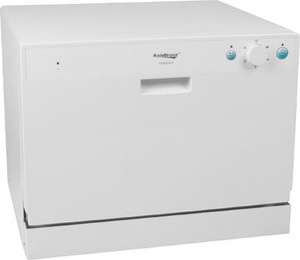   Countertop Dishwasher, White Compact Tabletop Mini Dish Washer Machine