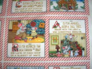   Christmas Soft Story Book Quilt Cotton Fabric Panel Mary Engelbreit