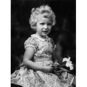 Princess Anne, Daughter of Queen Elizabeth II, on Her Fourth Birthday 