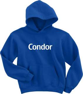 Stylish Royal Blue Hoody in cool cotton with a White Vintage Airline 