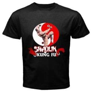 New Shaolin Kungfu China Martial Art Fans Black T shirt  