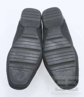 Salvatore Ferragamo Sport Black Gancini Print Loafers Size 7.5B  