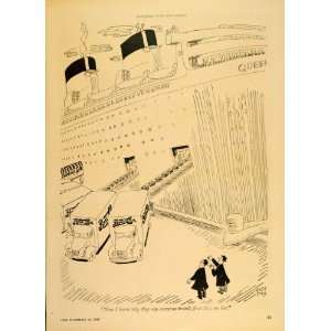  1947 Ad Pepsi Cola Robert Day Cartoon Queen Mary RARE 