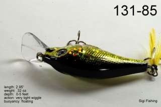 Holographic Gold Bass Pike Trout Fishing Lure Bait  