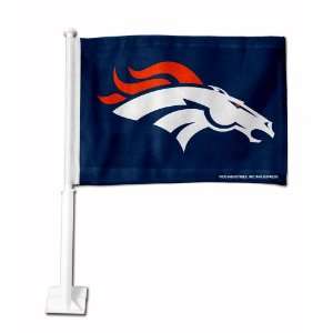  Denver Broncos Horse Head Logo Car Flag: Sports & Outdoors