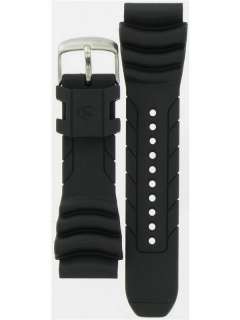Genuine Freestyle Black Polyurethane Watchband. Silver Tone Buckle 