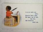   publishing co series 3116 child sitting on crate writing a letter