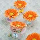 48 orange gerbera gerber daisy wedding bridal shower favor boxes