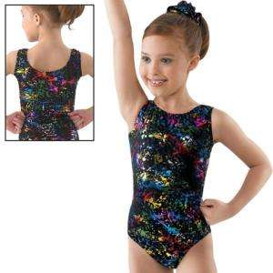 NEW Rainbow Splash Foil Dance Gymnastics Leotard Child  